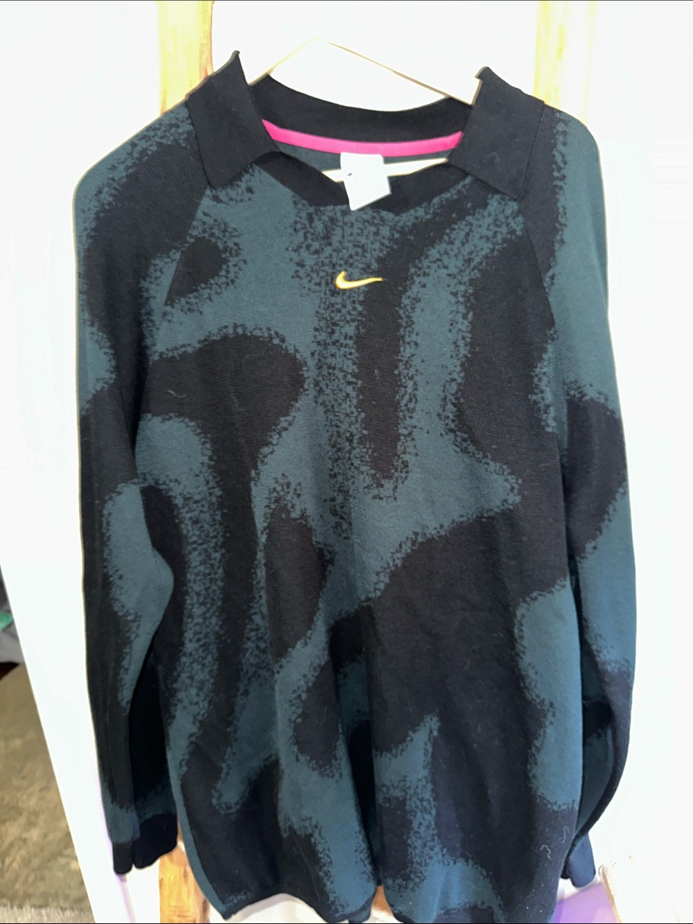 Nike Thermal Longsleeve Polo Green Black Mutli Color Soccer Shirt